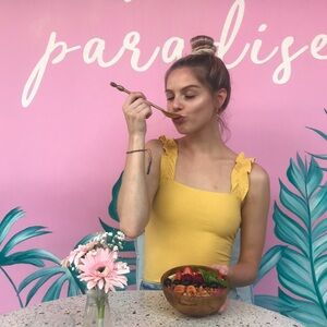 Elodie Mustard Yellow Ruffled Strap Ribbed Bodysuit